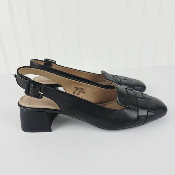 Rockport Shoes - ROCKPORT Leather Women Slingback Flats ‎ Size 9
